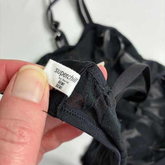 Superchill by Aerie Unlined Floral Mesh Burnout Underwired Bra 36C Minimalist - Picture 8 of 8